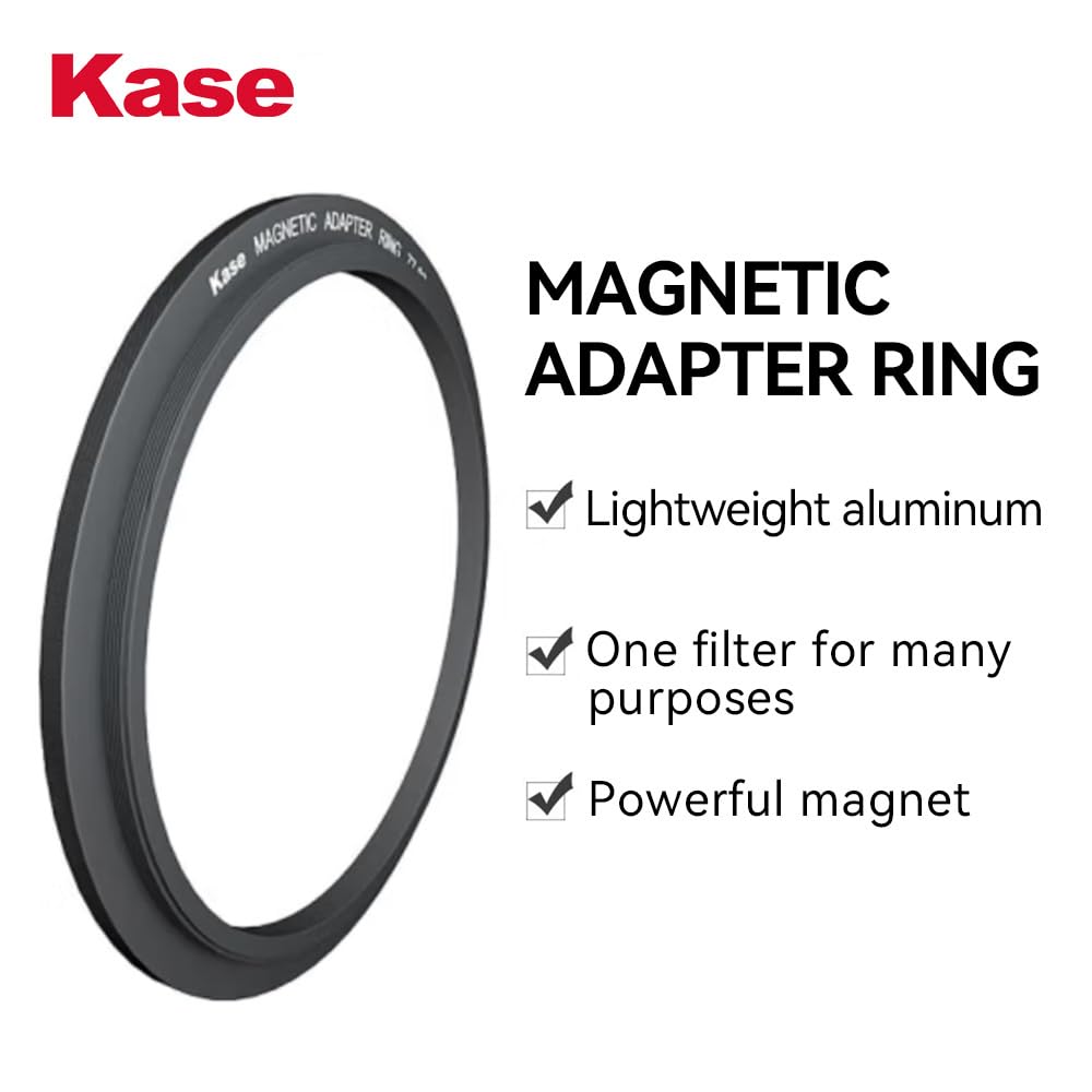 Kase Wolverine 55-82mm 55mm to 82mm Magnetic Filter Step-Up Adapter Ring 55 82