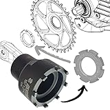 Tools Unior Ebike Fahrrad Verschlussring Kettenblatt Spider Service Werkzeug Nuss für Ebike Brose Motor Drive S/Mag, Schwarz