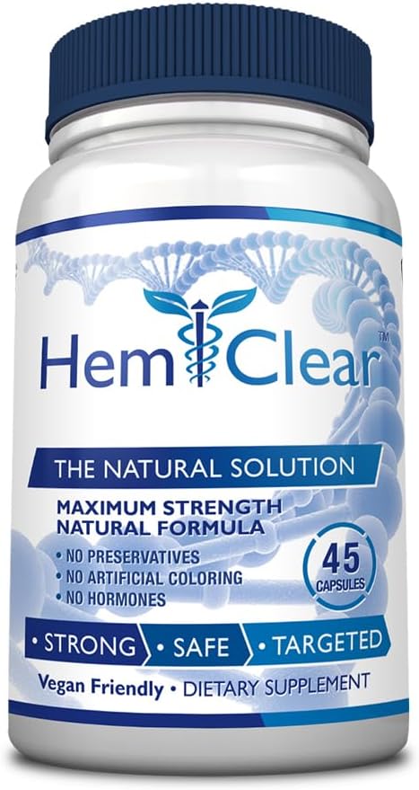 for Hemorrhoids - Vegan, 100% Natural Formula for Hemorrhoid Relief & Vascular Health - Maximum Strength 1 Bottle