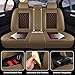 HESHS Car Seat Covers Full Set for Alfa Romeo Giulia 2017-2026, Waterproof Nappa Leather Car Seat Cover, Full Coverage Car Seat Covers Sets(5 Seats/Brown Coffee)