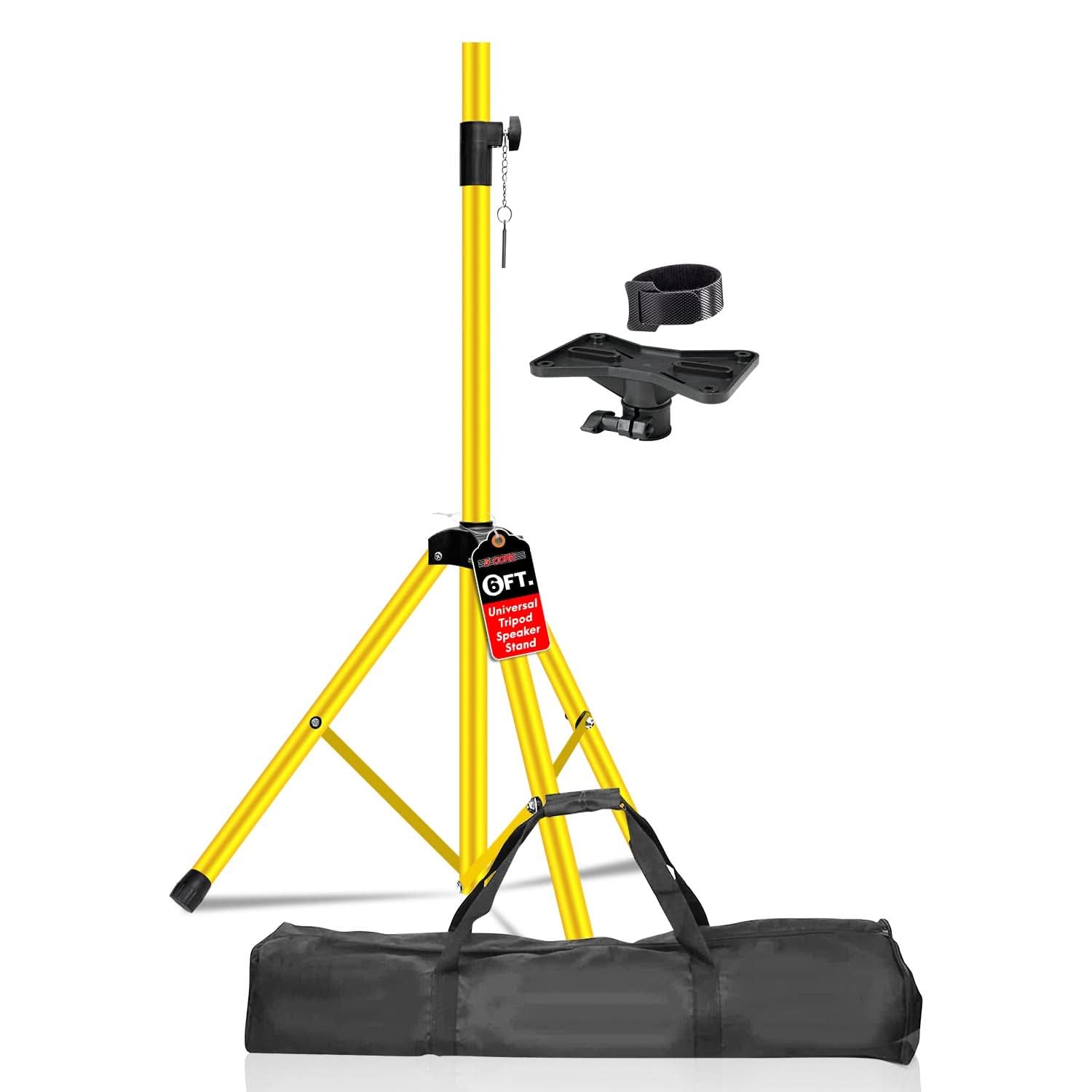 5 Core Speaker Stand Tripod Heavy Duty Adjustable for PA DJ Stage Event Telescoping Height up to 72