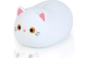 H&W White Cat Piggy Bank for Girls - A Purr-fect Money Keeper