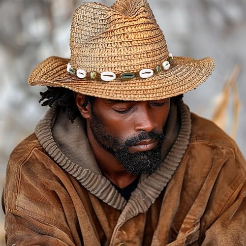 Image of Cowboy Hat Bands for Men Women, Leather Hatbands Belt for Cowboy /Western /Fedora /Cowgirl Hats