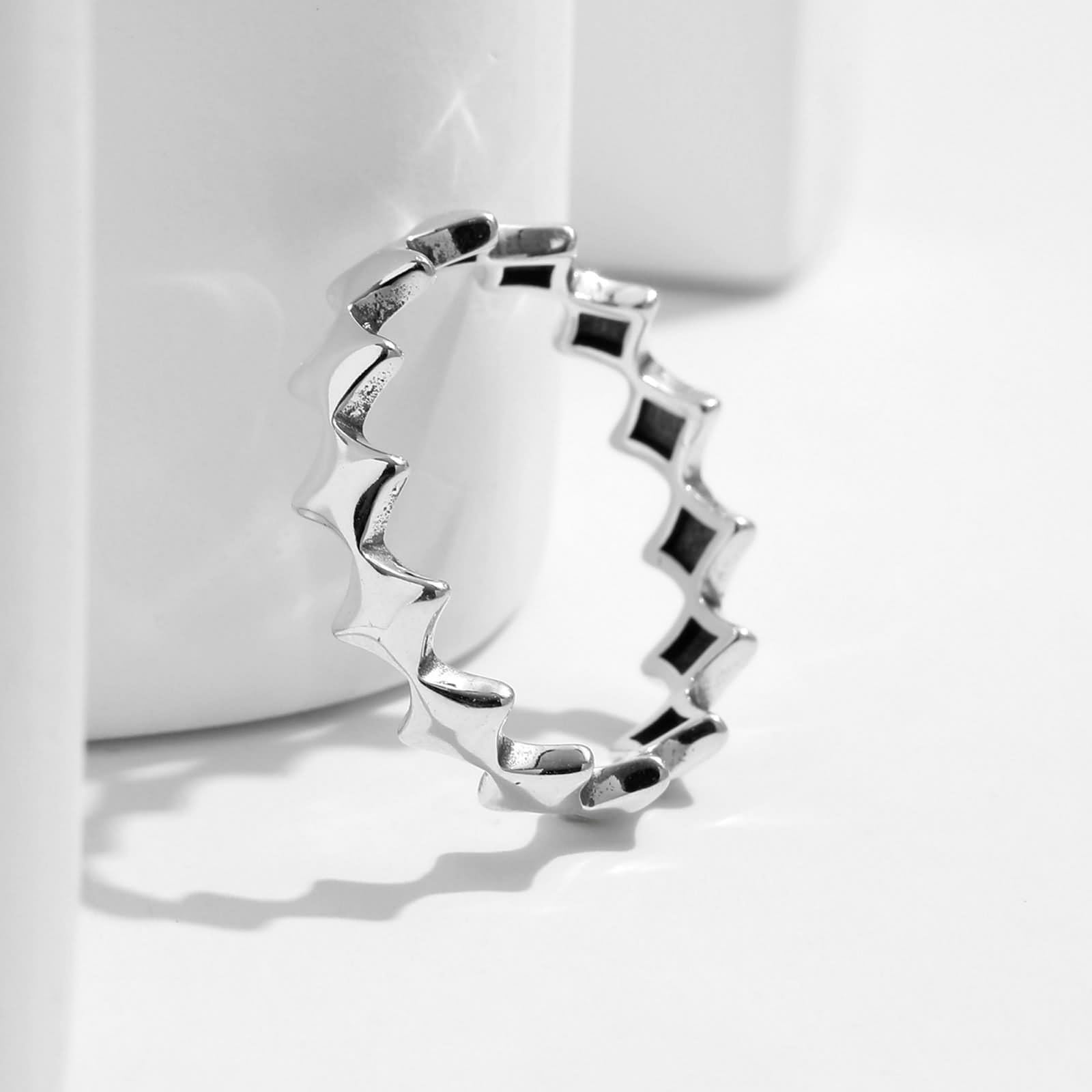 Anillos vintage, alianzas de boda de metal redondo oro blanco 9K/14K promesa regalos para mujer