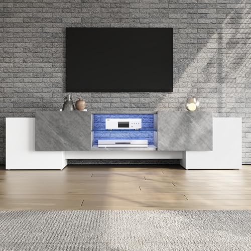 Fppuueg Mueble TV de 180cm con luz LED
