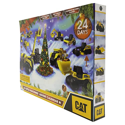 Cat 83367 Construction Toys, Little Machines Advent Calendar - Kids Toys For Ages 3 And Up - 24 Piece Set With 10 Little Machines Vehicles & Magic Insta-Dirt! thumb #5