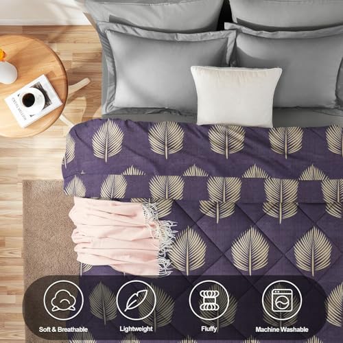 Image of Amazon Brand - Umi 220 GSM Reversible Microfiber AC Comforter /Duvets for Mild Winter | All Season King Size 3 Layered Quilted Blanket for Double Bed (228 cm x 254 cm Coffee & Mustard)