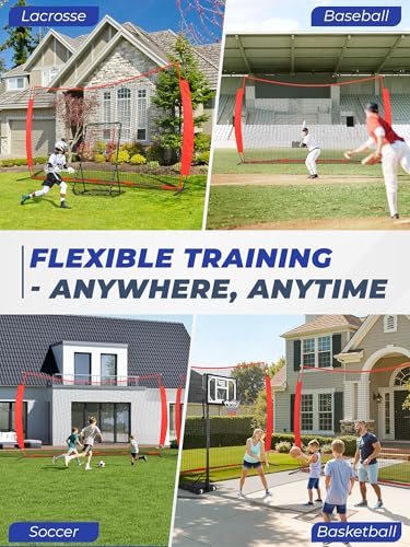 image for Sturdum 16x10ft Barricade Backstop Net, Ball Sports Barrier Netting, P