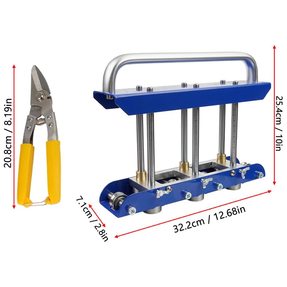 Strumento per piegatura a rulli a 3 stati, per piegatura a 90° e design a rulli V-D, ideale per tetti, bordi pieghevoli e deviatori di pioggia