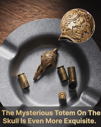 COPPERTIST.WU Raven Skull Pendant Necklace Gothic Crow Amulet Animal Head Charm Witcher Punk Jewelry Gift for Men Women4