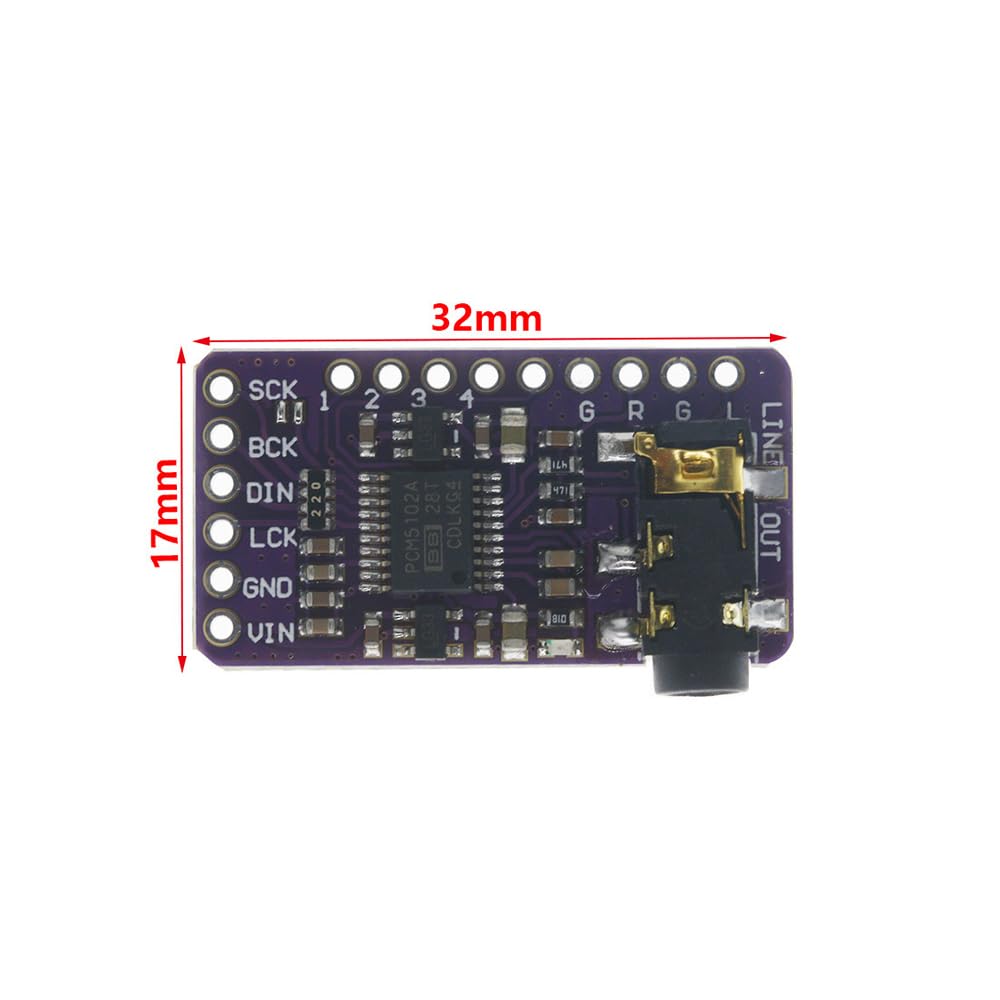 Moduł PCM5102 Audio DAC Decoding Board Cyfrowo-analogowy konwerter Bezstratny cyfrowy moduł audio odpowiedni do Arduino Voice Module
