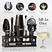 BARE BARREL® Mixology Bartender Kit Bar Set | 16-Piece Cocktail Shaker Set | Martini Barware Mixing Tools for Home Bartending | Incl. 35 Recipe Cards | Gift Set (28oz Boston Shaker, Jet Black/Black)