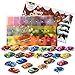 LIHAO Calendrier de l'Avent 24pcs Mini Voitures à Friction Jouet Cadeau Noël Coffret Surprise Enfant Fille Garçon