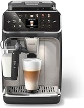 PHILIPS 5500 Series Fully Automatic Espresso Machine, LatteGo Milk System, Integrated Grinder, 20 Hot & Iced Coffee Pre-Sets, Quick Start, SilentBrew, 15-Bar Pressure, Black Chrome EP5544/94