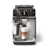 5500 Series Fully Automatic Espresso Machine&comma; LatteGo Milk System&comma; Integrated Grinder&comma; 20 Hot & Iced Coffee Pre-Sets&comma; Quick Start&comma; SilentBrew&comma; 15-Bar Pressure&comma; Black Chrome &lpar;EP5544&sol;94&rpar;