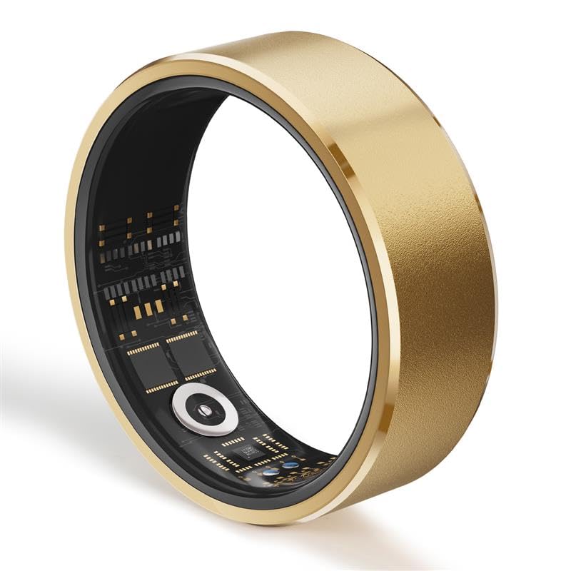 Aura Smart Ring R12, Gold, Activity Tracker with Heart Rate Monitor, Sleep Tracking, Bluetooth Connectivity, Water Resistant from N P Medtech (12)