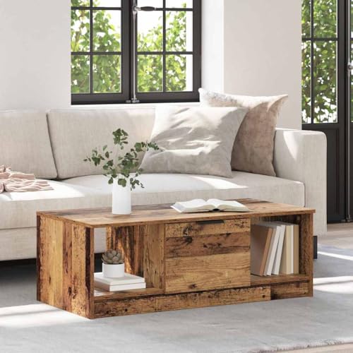 Table basse rectangulaire bois pour optimiser le rangement du salon
