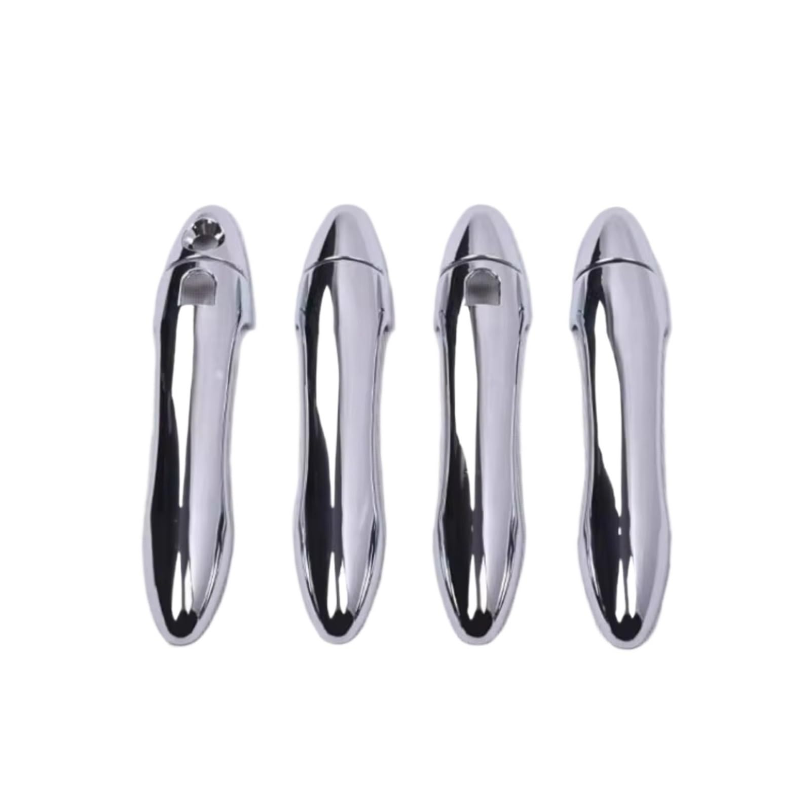 IUKMR for Kia for Optima K5 TF MK3 2011-2015 Carbon Fiber Chrome Car Door Handle Cover Trim Sticker Styling Accessories Car Outer Door Handle(Silver 2 Buttons)