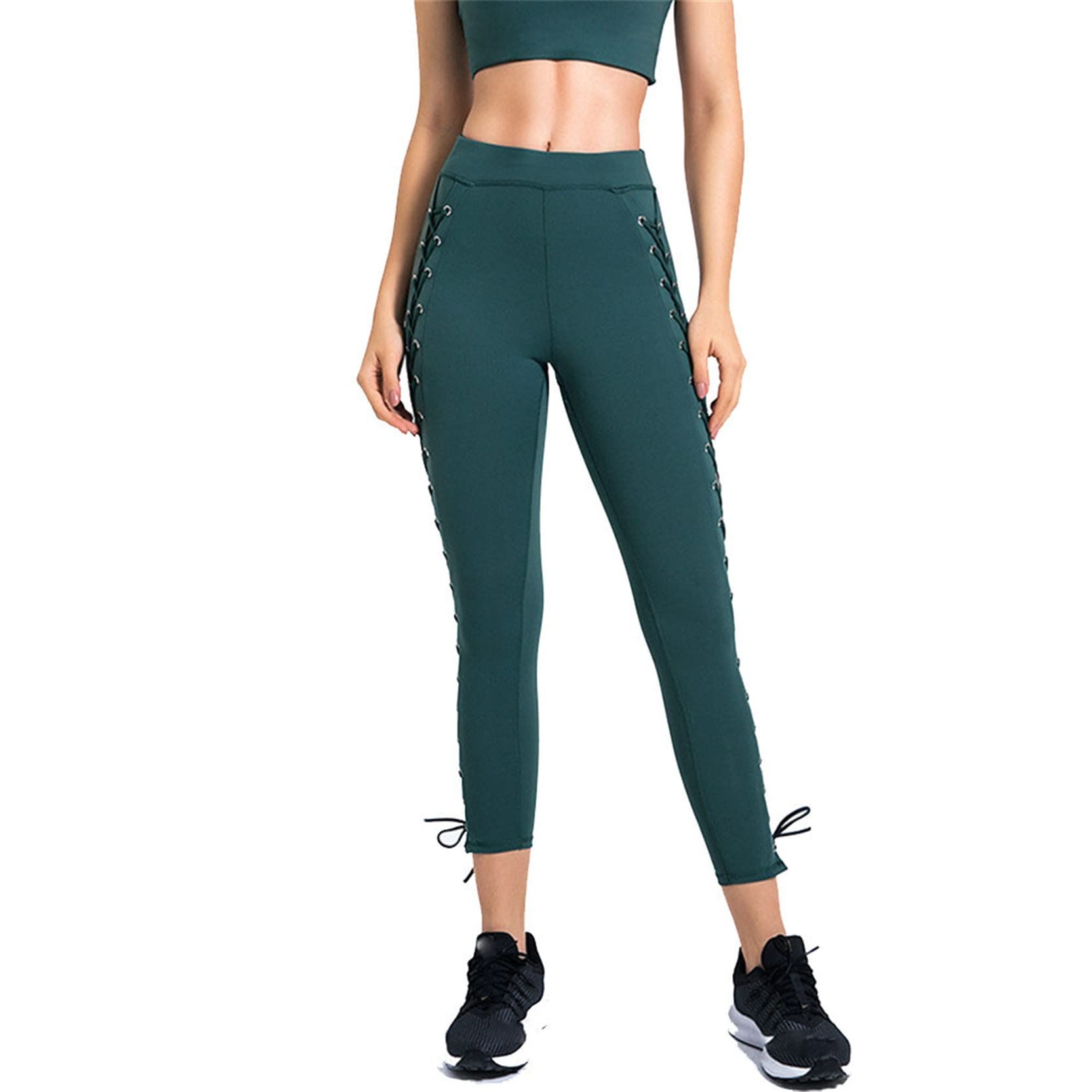 Leggins Mujer Fitness Mallas Deportivo Pilates, Leggings transpirables de hueco sexy de las mujeres Pantalones de yoga delgado flexible delgado Pantalones de entrenamiento de control de la cordillera