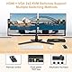 TESmart Dual Monitor 2x2 HDMI+VGA KVM Switch 4K@60Hz 4:4:4 Ultra HD 2 PC 2 Monitor KVM Umschalter mit zusätzlichem USB 2.0 Port&L/R Audioausgang einschließlich 2 Stück 1,5 m KVM-Kabel-Mattschwarz