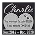CustomizationMill Pet Memorial Stone Personalized - Granite Dog Grave Marker | 12 x 12 | Sympathy Poem, Loss of Pet Gifts, Indoor - Outdoor Pet Headstone - My Hardest Goodbye Grave Marker
