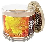 Bath & Body Works Home Leaves Scented 3 Wick 14.5 Ounce Candle Limited Edition 2017 Fall