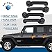Exterior Door Handle 4pcs Compatible with 2007-2017 Jeep Wrangler JK, 2008-2012 Jeep Liberty, 2007-2011 Dodge Nitro Replaces 4589164AI 80614