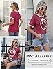 heekpek Women's T-Shirts Crew Neck Ladies Short Sleeve T Shirts Summer Tops Graphic Printed Tee Casual Cotton Tshirts, Wine red, XXL #1