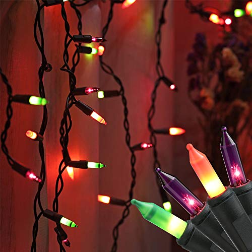RECESKY 200 Halloween Icicle Lights - 13.6ft Multi Color Curtain String Light for Outdoor, Indoor Decor, Fairy Mini Bulb Lighting for Garden, Yard, Bedroom, Window, House, Halloween Party Decorations RECESKY 200 Halloween Icicle Lights - 13.6ft Multi Color Curtain String Light for Outdoor, Indoor Decor, Fairy Mini Bulb Lighting for Garden, Yard, Bedroom, Window, House, Halloween Party Decorations