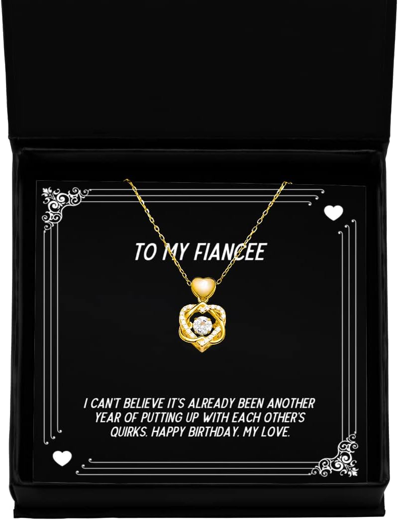 I Can't Believe It's Already Been Another Year of Putting up. Heart Knot Gold Necklace, Fiancee Jewelry, Epic Gifts for Fiancee, Gift Ideas for her, Gift Ideas for him, Gift Ideas for mom, Gift Ideas