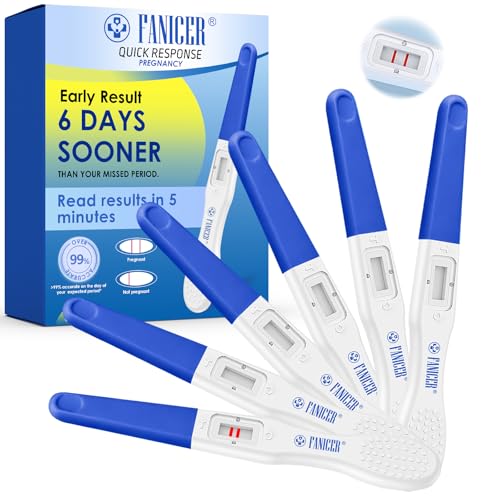 6 Stück Schwangerschafts-Schnelltest, Frühschwangerschaftstest Empfindlichkeit, Schnellerkennung für zu Haus, Sicher, Einfach,Ergebnis Innerhalb von 5 Minuten (Blau) 6 Stück Schwangerschafts-Schnelltest, Frühschwangerschaftstest Empfindlichkeit, Schnellerkennung für zu Haus, Sicher, Einfach,Ergebnis Innerhalb von 5 Minuten (Blau)