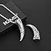 HZMAN Viking Wolf Tooth Necklace for Men Stainless Steel Retro Sharp Animal Tooth Pendant Necklace Jewelry Gift