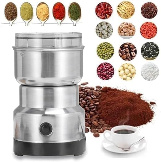 Earth Craft Nima Mini Electric Mixer Grinder - Stainless Steel Small Masala Spice Machine-image-10
