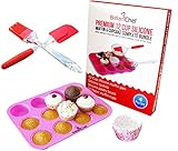 Premium 12 Cup Silicone Muffin Pan & Cupcake Pan Complete Bundle - BEAUTIFUL BAKING SET - Muffin Pan + Spatula + Pastry Brush + Paper Cups - Best Cupcake Baking Pan