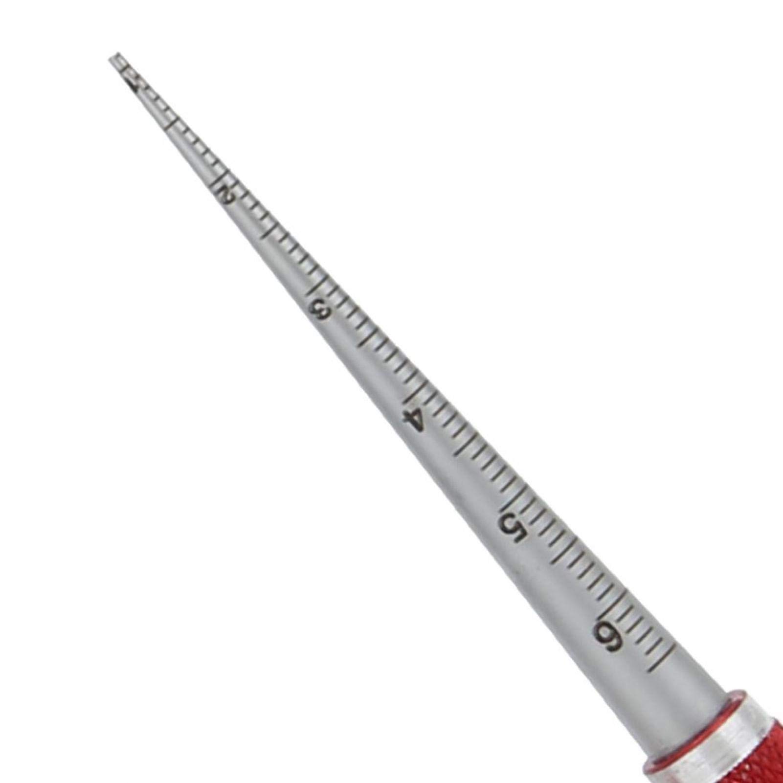 Outil de mesure de jauge conique de trou de jauge d'ouverture conique de précision de 0,1 mm pour le travail du bois pour la maison(1-6.5mm)