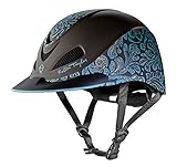 Troxel Fallon Taylor Performance Helmet, Turquoise Floral, Medium