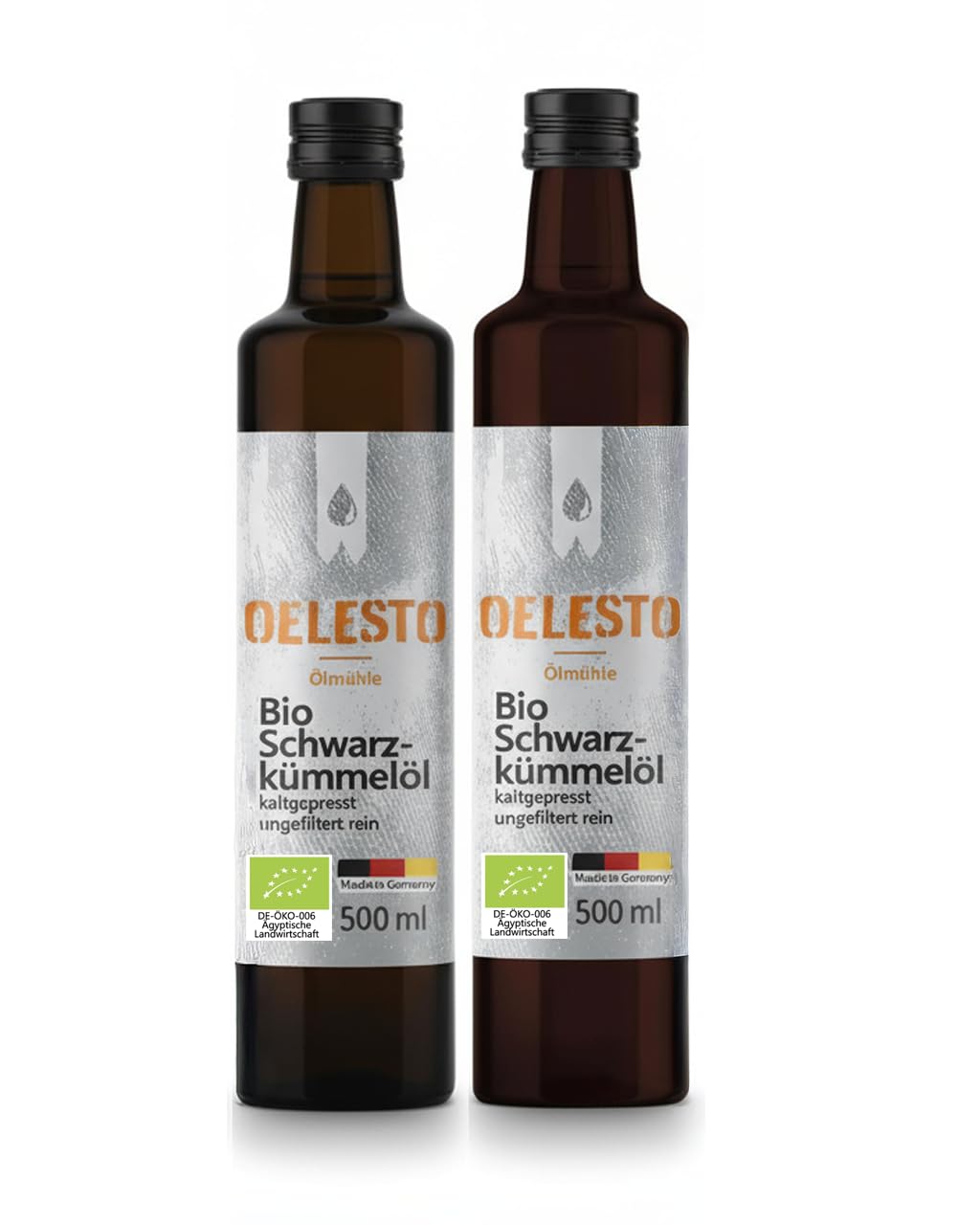 OELESTO® BIO Schwarzkümmelöl kaltgepresst ungefiltert - 1000ml - [4600mg/kg THYMOCHINONGEHALT] - Black Seed Oil Organic - Kümmelöl Vitalöl - ägyptisches Schwarzkümmel Öl - naturbelassen - mühlenfrisch