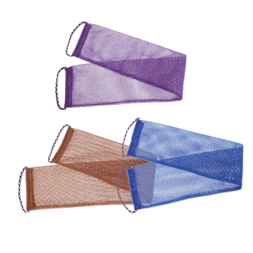 WOFASHPURET 3Pcs Bath Exfoliating Towels Lightweight Skin Scrubber for Deep Cleaning Quick Drying Body Exfoliator Safe Material for Comfortable Use for Daily Showers