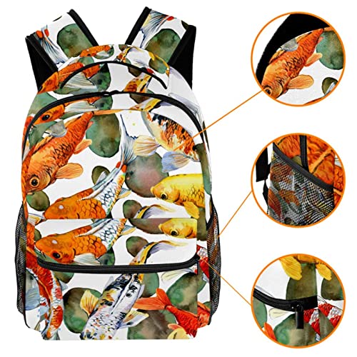Mochila de pescado impermeable con compartimentos para universidad 3