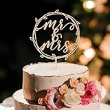 Party to Be Mr & Mrs Cake Topper Wedding Cake Topper in Wood (Design 02)