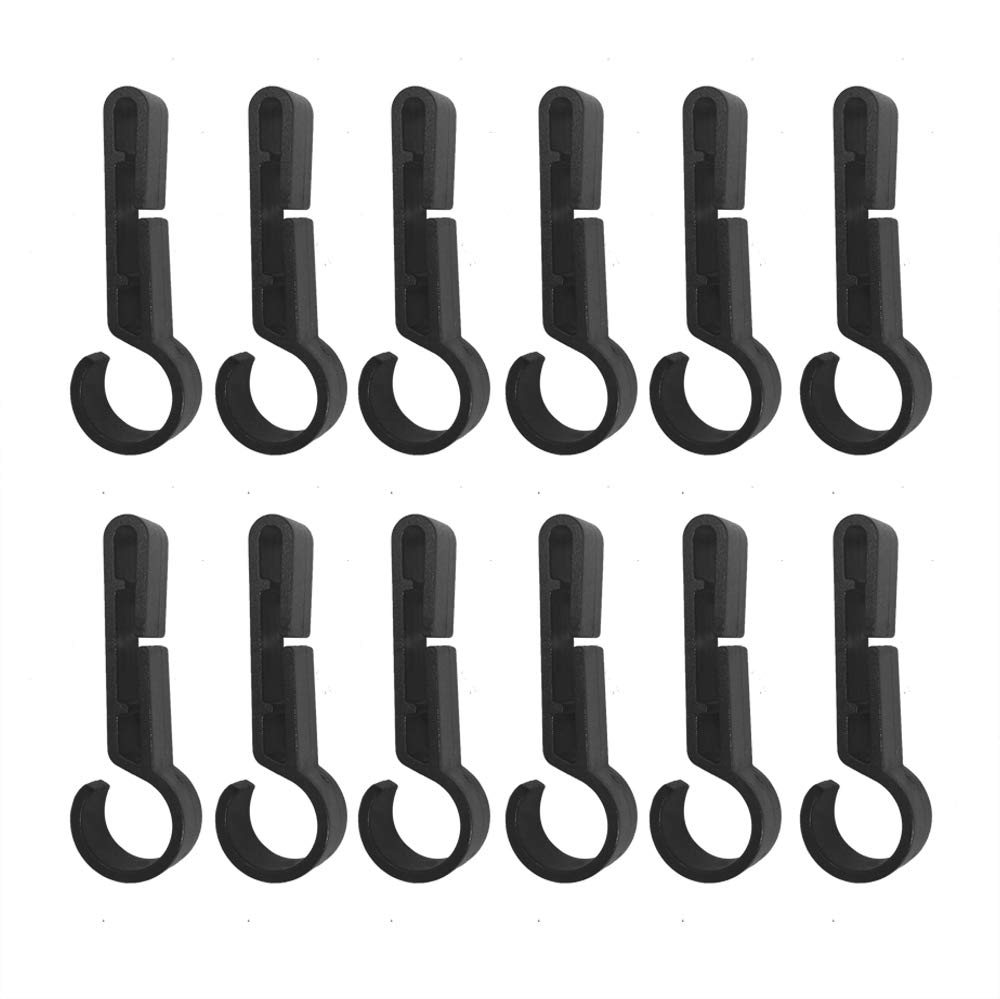 Helmet Headlamp Clips Alamic Helmet Clips Hooks for Headlamp Hardhat Headlamp Clips Headlight Hooks - 12 Pack
