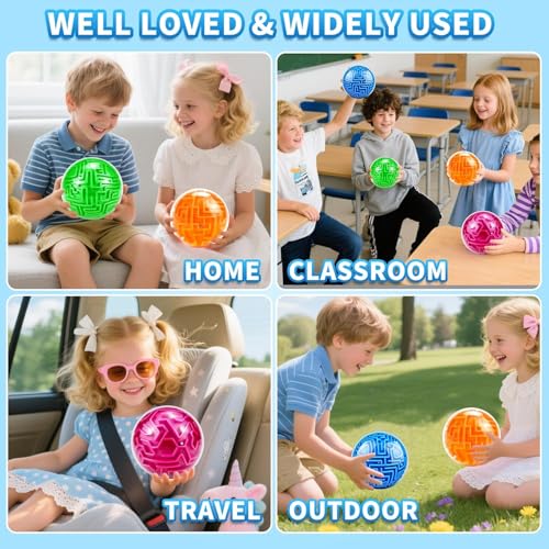 image for YongnKids 2 Pack 3D Maze Puzzle Ball - Brain Teaser Game, Gravity Memo