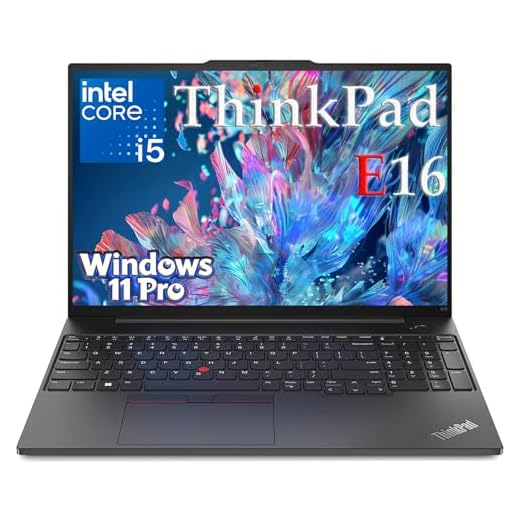 Lenovo ThinkPad E16 FHD+ Laptop Computer for Remote Work, 24GB DDR4, 512GB PCIe SSD, Intel 10-Core i5-1335U, WiFi 6, BT, Office 365, Thunderbolt 4, HDMI, Webcam, Numeric Keypad, W11P, Thunder Black