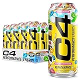 Cellucor C4 Energy Carbonated Zero Sugar Energy Drink, Pre Workout Drink + Beta Alanine, Cereal Killer, 16 Fl Oz Can (Pack of 12)