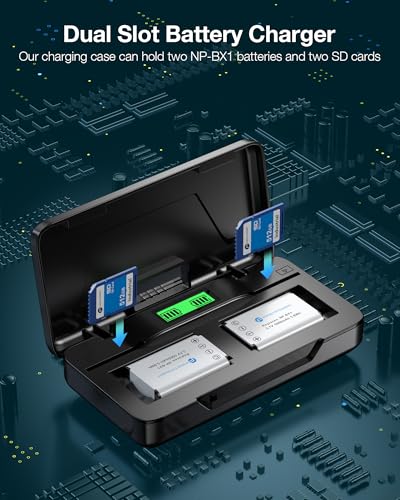 Image of FirstPower NP-BX1 Battery(2-Pack) and USB-C Dual Charger for Sony ZV-1