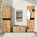 Produktbild boorbin Stylische 4-teilige Wandgarderobe-Set mit Spiegel, Sitzbank, Haken & Ablage - Komplette Hallenmöbel aus Massivholzoptik,Garderoben Set für Schlafzimmer, Wohnzimmer