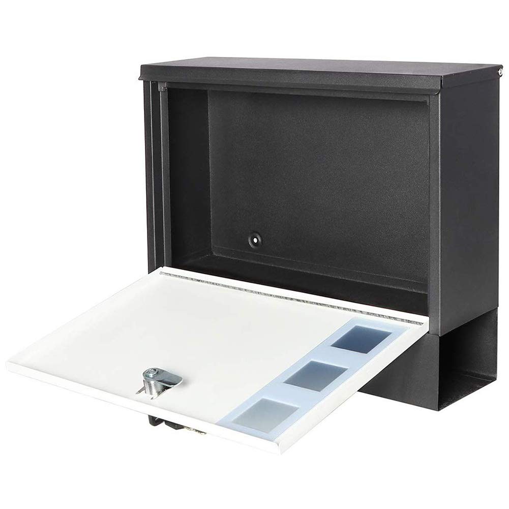 Buy Modern Retro Mailbox with Newspaper Holder, Security Wall Mailboxes