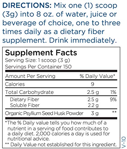 Metabolic Maintenance Organic Psyllium Husk Powder #TOP28