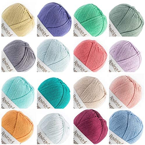 Amigurumi Crochet Yarn 40 xMulticolor Packs, 100% Cotton Crochet Yarn Packs, 40 Assorted Colors, 40 x 20g Yarn Bundle - Image 3
