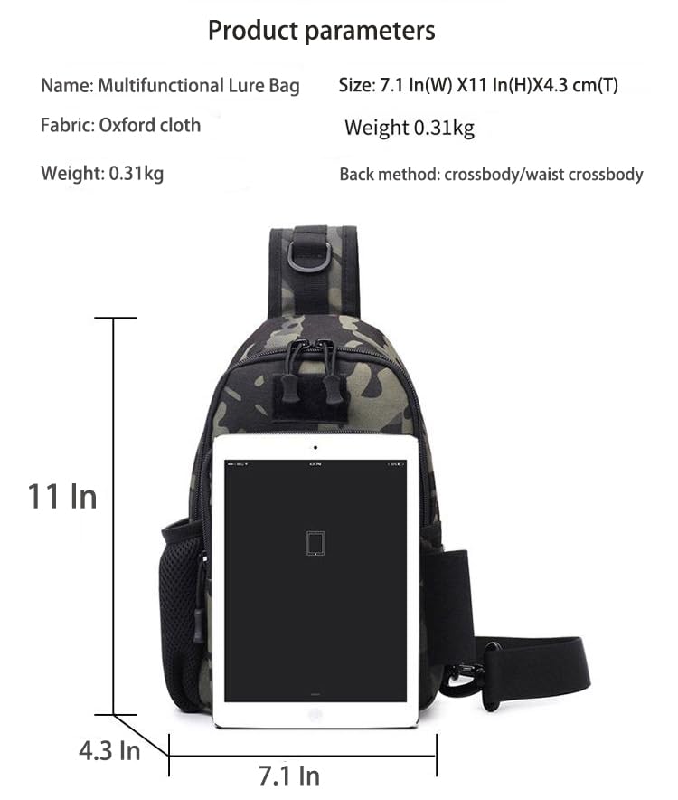 Mochila Táctica KCKEYS Sling para Senderismo y Pesca miniatura 3